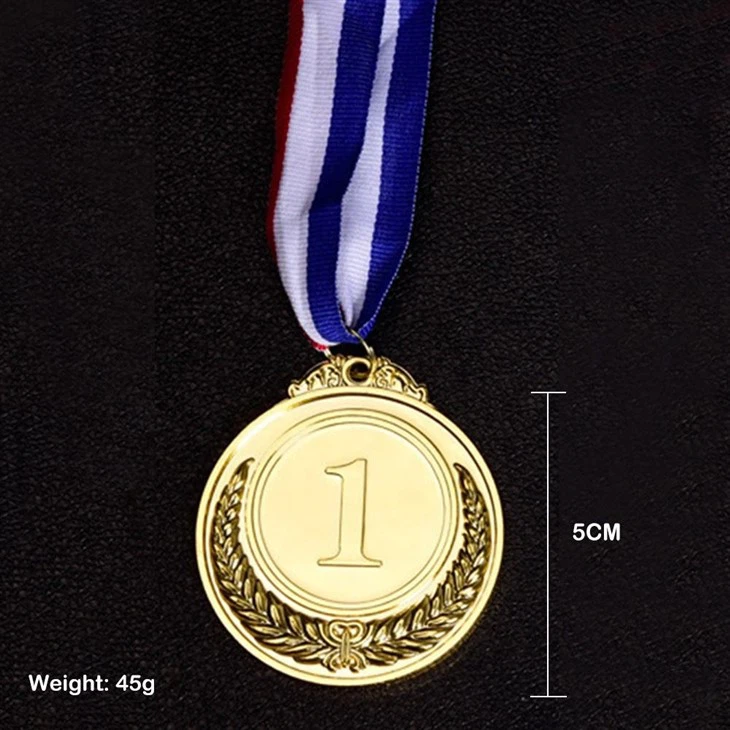 Custom Gold Medal With Ribbon